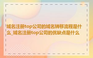 域名注册top公司的域名转移流程是什么_域名注册top公司的优缺点是什么