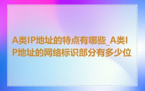 A类IP地址的特点有哪些_A类IP地址的网络标识部分有多少位