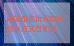 网站排名优化软件联系方式在哪里