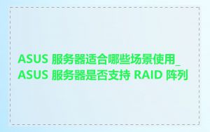 ASUS 服务器适合哪些场景使用_ASUS 服务器是否支持 RAID 阵列