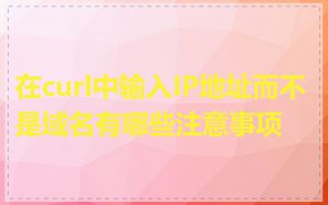 在curl中输入IP地址而不是域名有哪些注意事项