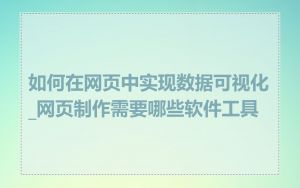如何在网页中实现数据可视化_网页制作需要哪些软件工具