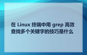 在 Linux 终端中用 grep 高效查找多个关键字的技巧是什么