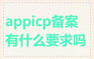 appicp备案有什么要求吗
