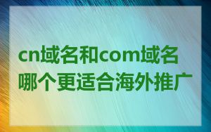 cn域名和com域名哪个更适合海外推广