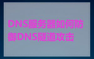 DNS服务器如何防御DNS隧道攻击