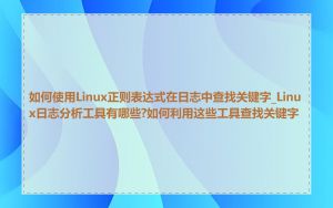 如何使用Linux正则表达式在日志中查找关键字_Linux日志分析工具有哪些?如何利用这些工具查找关键字