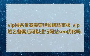 vip域名备案需要经过哪些审核_vip域名备案后可以进行网站seo优化吗