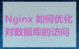 Nginx 如何优化对数据库的访问