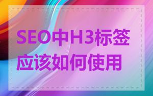SEO中H3标签应该如何使用