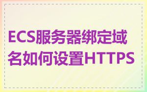 ECS服务器绑定域名如何设置HTTPS