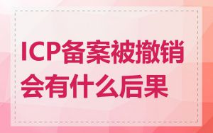 ICP备案被撤销会有什么后果