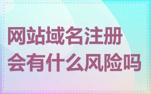 网站域名注册会有什么风险吗