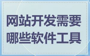 网站开发需要哪些软件工具