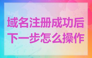 域名注册成功后下一步怎么操作