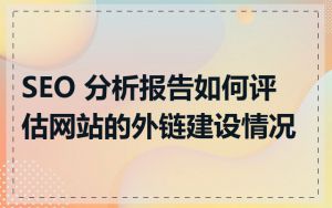SEO 分析报告如何评估网站的外链建设情况