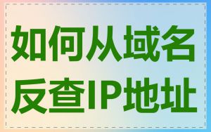 如何从域名反查IP地址
