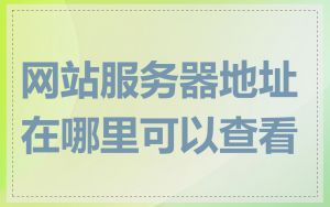 网站服务器地址在哪里可以查看