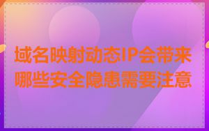 域名映射动态IP会带来哪些安全隐患需要注意