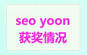 seo yoon 获奖情况
