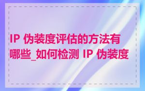 IP 伪装度评估的方法有哪些_如何检测 IP 伪装度
