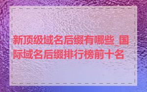 新顶级域名后缀有哪些_国际域名后缀排行榜前十名