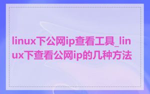 linux下公网ip查看工具_linux下查看公网ip的几种方法
