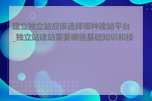 建立独立站应该选择哪种建站平台_独立站建站需要哪些基础知识和技能