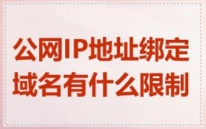 公网IP地址绑定域名有什么限制