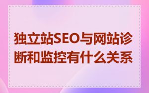 独立站SEO与网站诊断和监控有什么关系