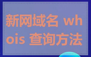 新网域名 whois 查询方法