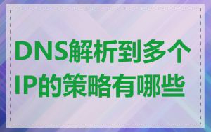 DNS解析到多个IP的策略有哪些