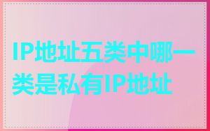 IP地址五类中哪一类是私有IP地址