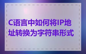 C语言中如何将IP地址转换为字符串形式