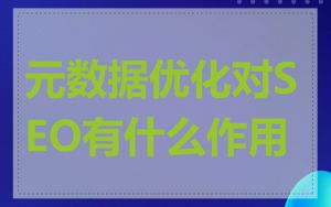元数据优化对SEO有什么作用