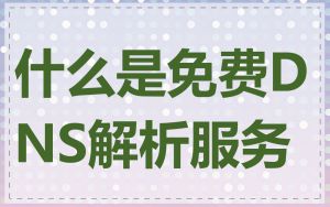 什么是免费DNS解析服务