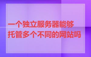 一个独立服务器能够托管多个不同的网站吗