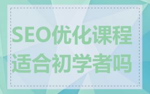 SEO优化课程适合初学者吗