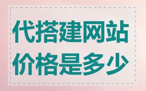 代搭建网站价格是多少