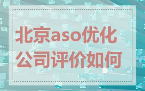 北京aso优化公司评价如何