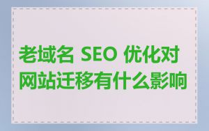 老域名 SEO 优化对网站迁移有什么影响