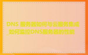 DNS 服务器如何与云服务集成_如何监控DNS服务器的性能
