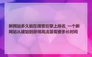 新网站多久能在搜索引擎上排名_一个新网站从建站到获得高流量需要多长时间